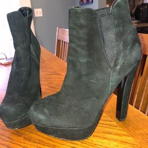 Bakers suede and leather high heeled booties